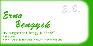 erno bengyik business card